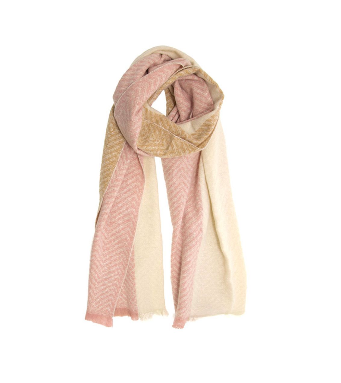 Blush Chevron Trio Scarf