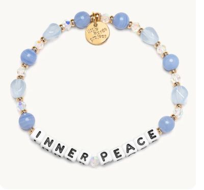 Inner Peace Light Blue Little Words Project Bracelet S/M