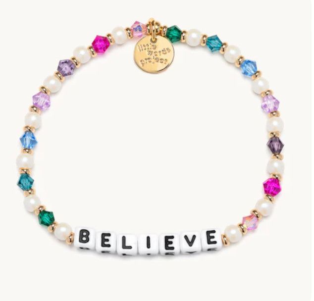 Believe Multi ColorLittle Words Project Bracelet S/M