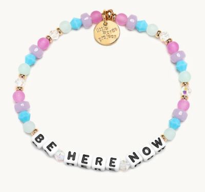Be Here Now Multi Color Little Words Project Bracelet S/M