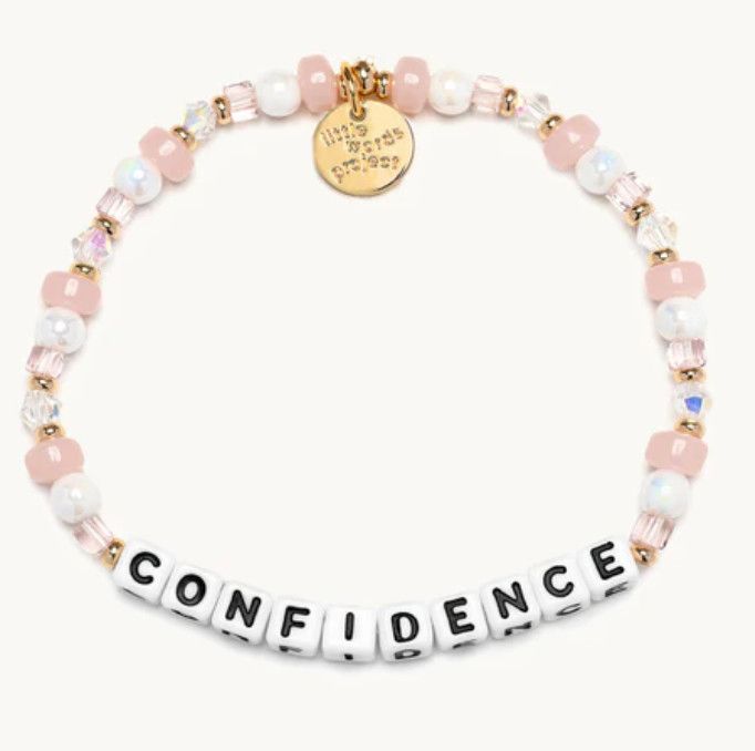 Confidence Light Pink Little Words Project Bracelet S/M