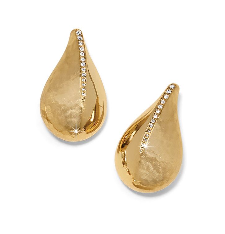 Nile Large Gold Post Earring