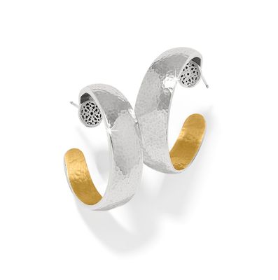 Ferrara Entrata Moon Small Hoop Earrings