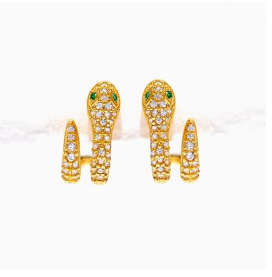 Snake Pavé Hoops