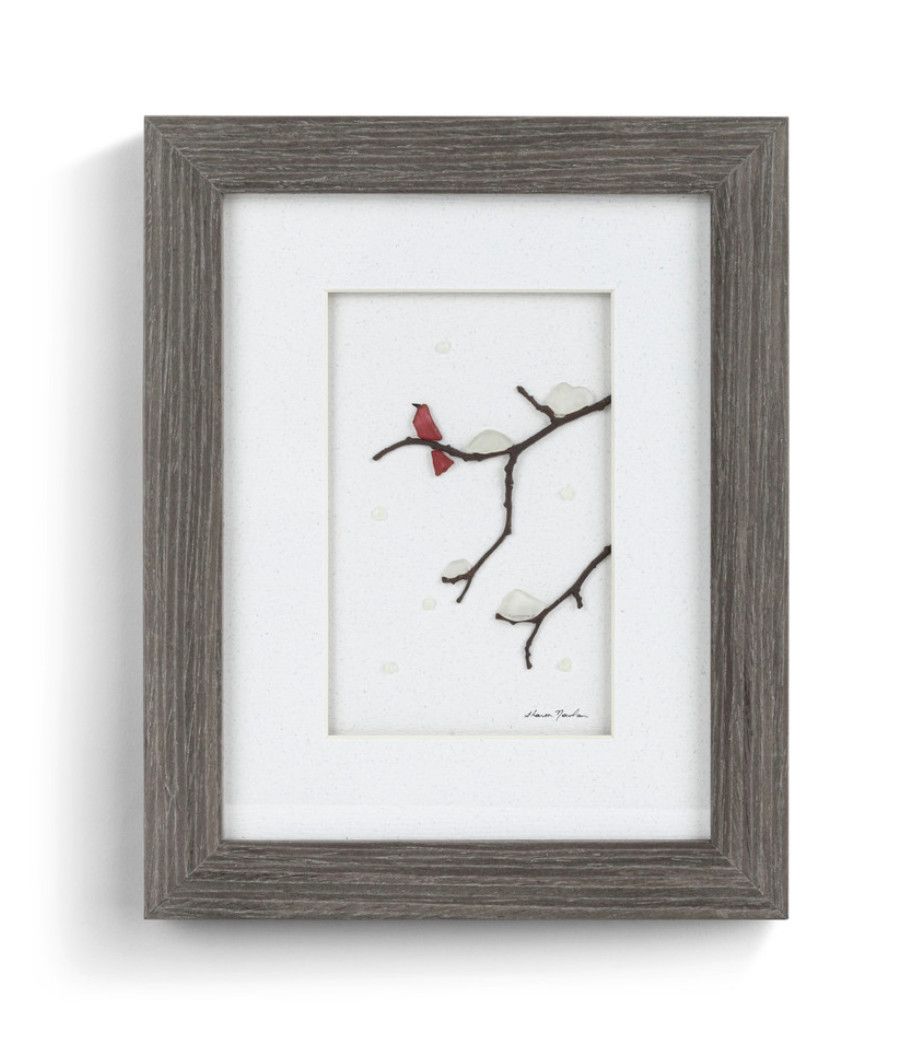 Winter Cardinal  Wall Art - Gray