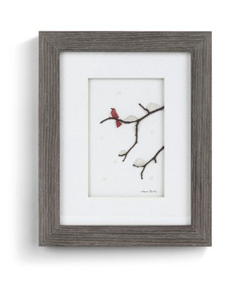 Winter Cardinal  Wall Art - Gray