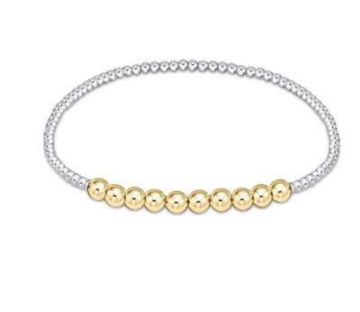 Classic Beaded Bliss Mixed Metal Bracelet
