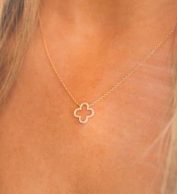 Pave Clover Necklace