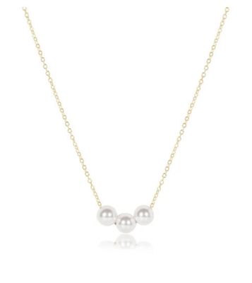16&quot; Gold Joy Pearl Necklace 6mm