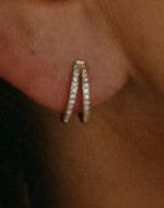 Split Hoop Earrings, Color: Silver