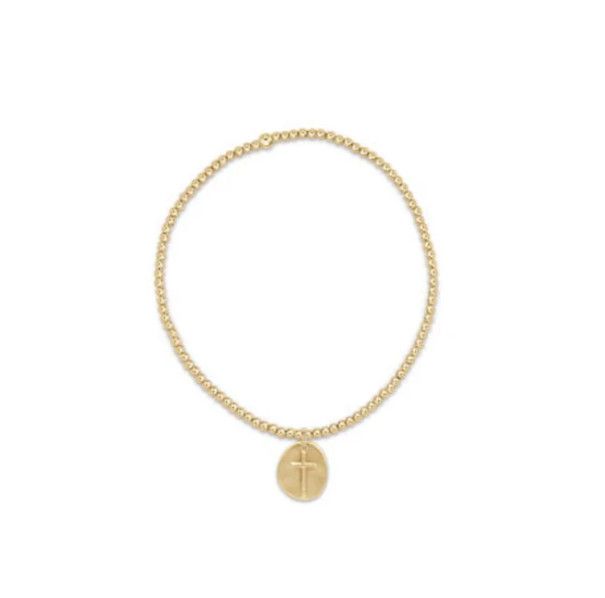 Classic Bead Bracelet Inspire Charm, Color: Gold, Size: 2mm
