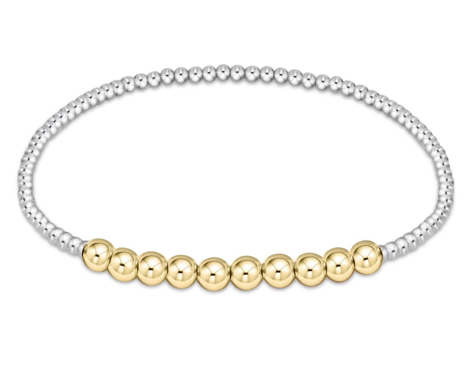 Classic Blissful Mixed Metal Bracelet, Size: 3mm/6mm