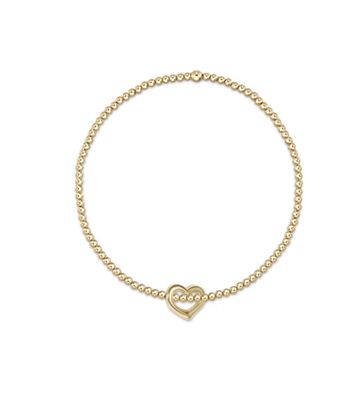 Classic Gold Bead Bracelet Love Gold Charm