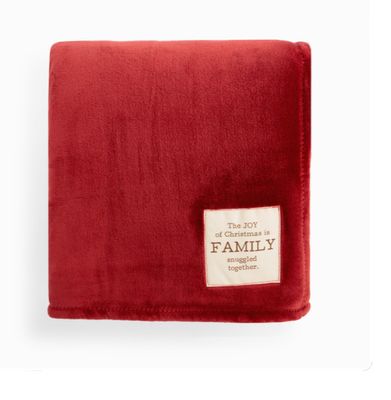 Christmas Joy Family Mega Blanket - Red