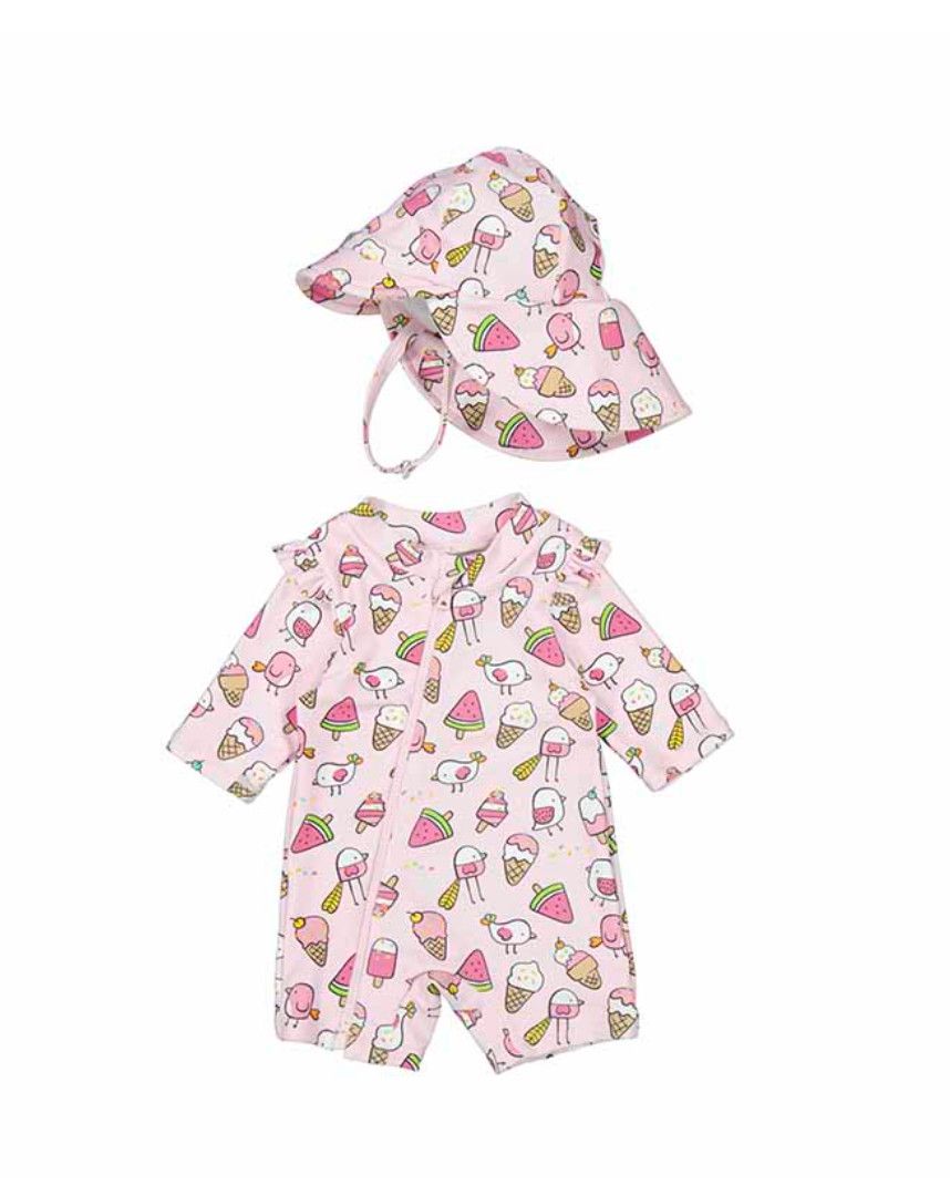 Bathing Bodysuit &amp; Hat