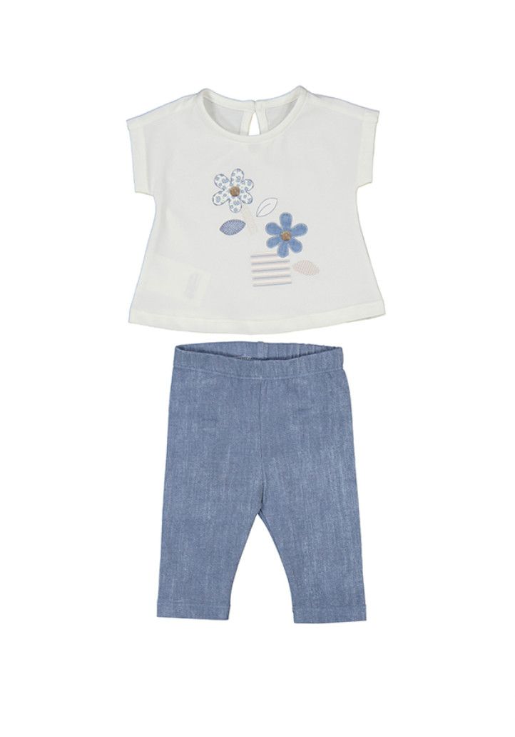 Bluestone Flower Legging Set