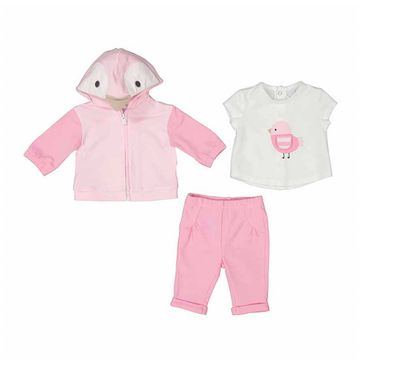 Bubblegum Chic 3 Piece Tracksuit with Hoodie