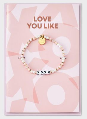 Love You Like XOXO Little Words Project Bracelet Card