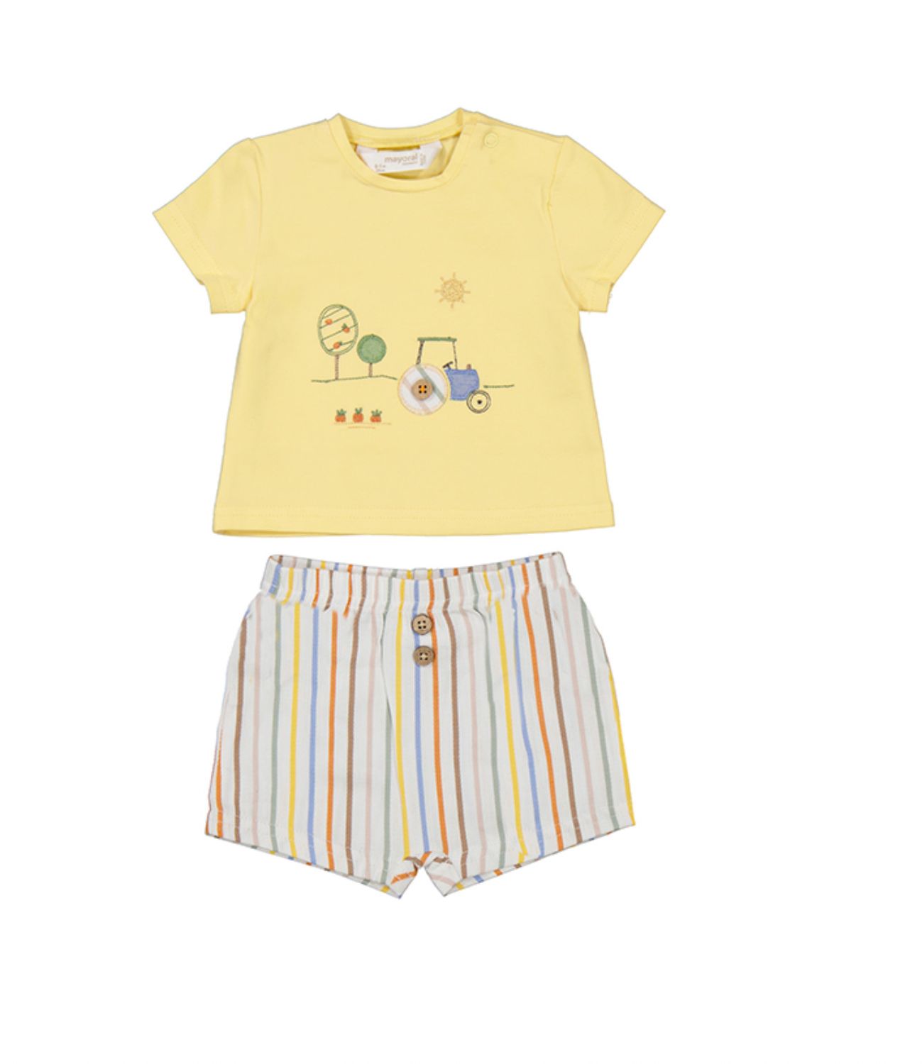 Sunny Tractor Shorts &amp; T-shirt Set, Size: 2-4.  3-6m