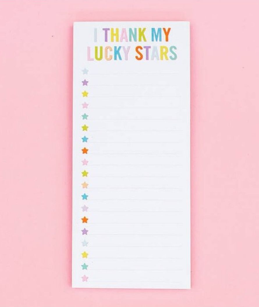 I Thank My Lucky Stars Gratitude List Pad