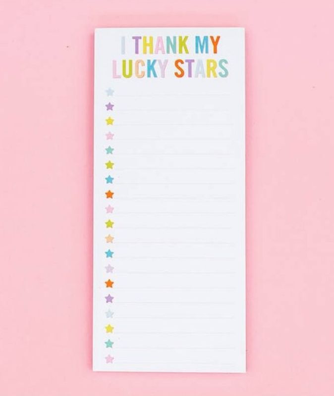 I Thank My Lucky Stars Gratitude List Pad