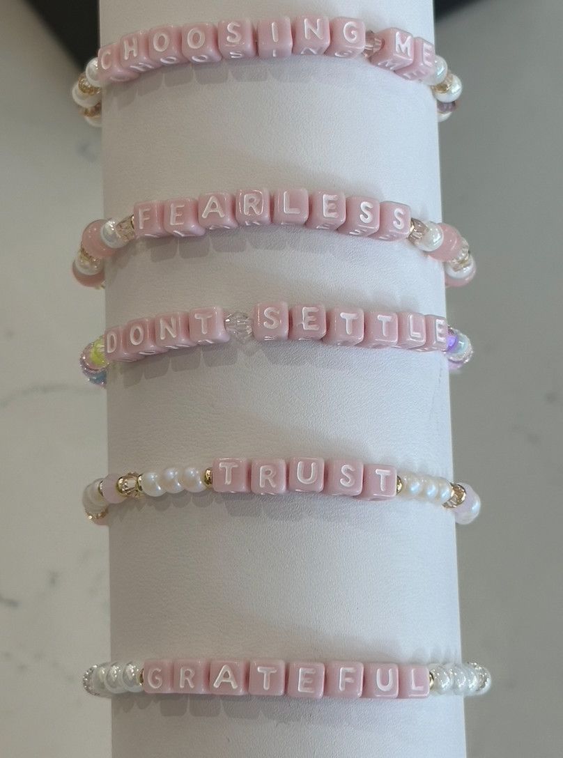 Little Words Project Bracelet February 2025 Pink