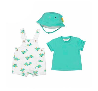 Loro Dino Short Dungaree &amp; Hat Set