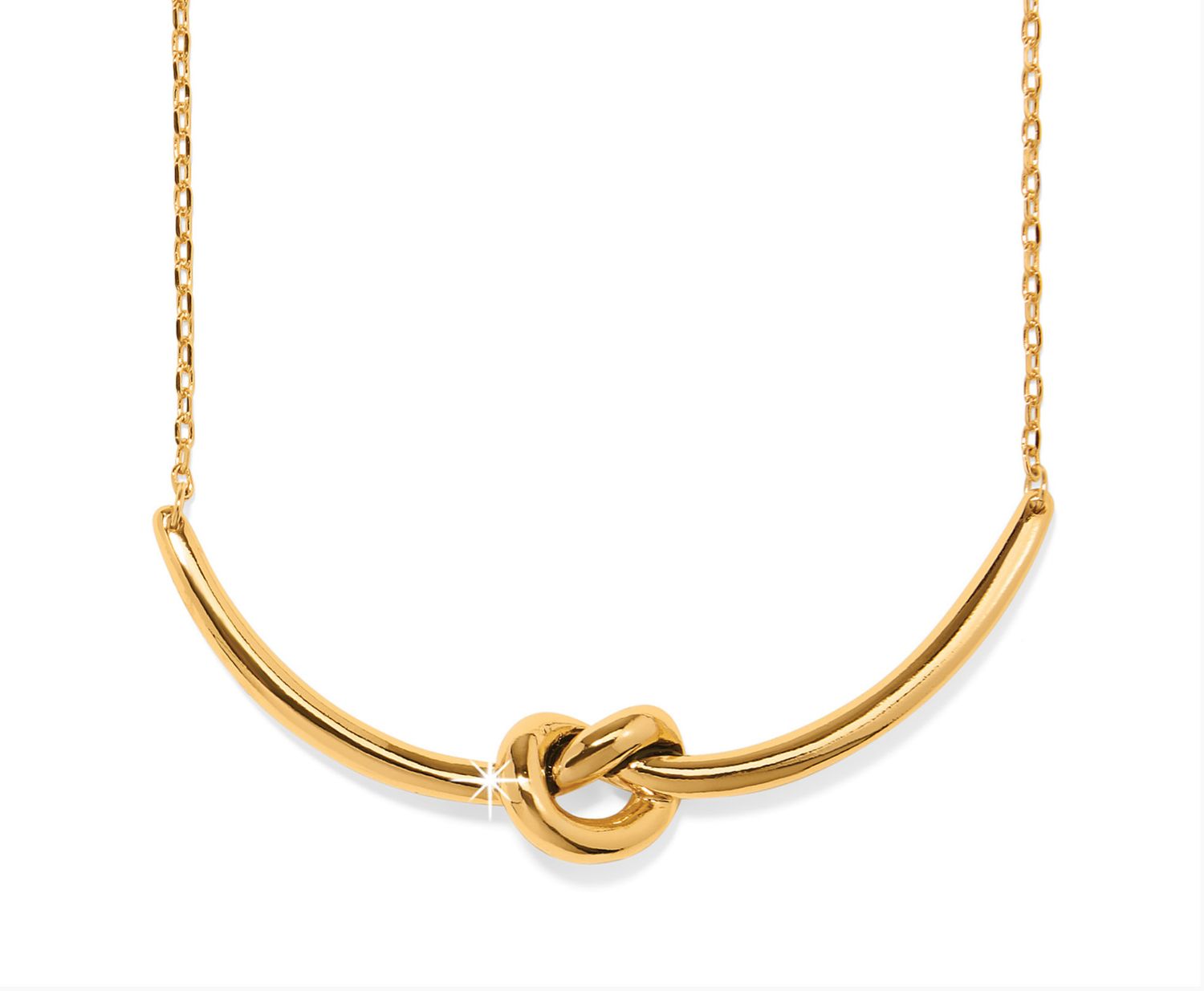 Interlok Single Knot Necklace, Color: Gold