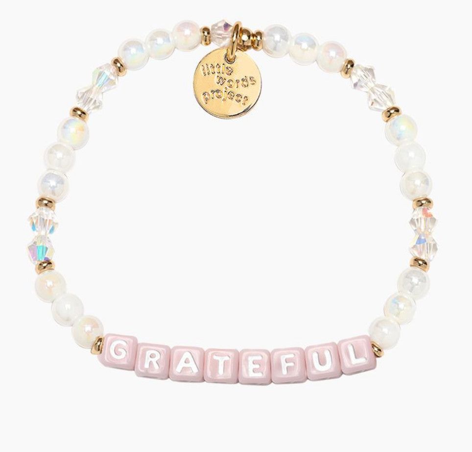 Little Words Project Bracelet February 2025 Pink, Style: Grateful