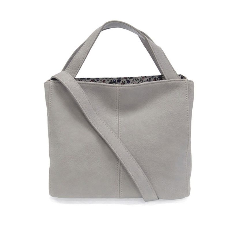 Brandi Convertible Crossbody Handbag, Color: Light Grey