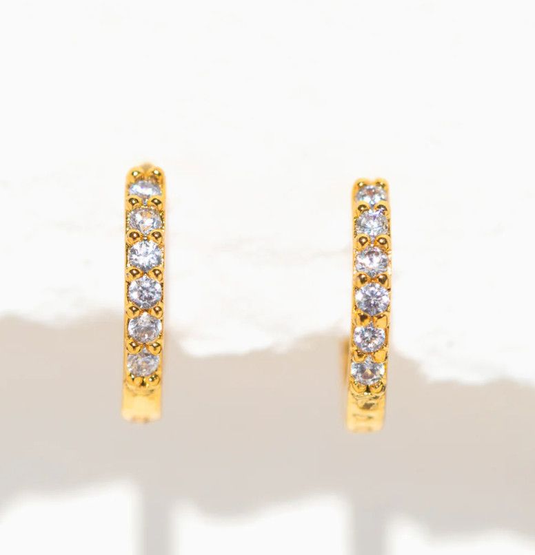 Glimmer Star Gold Hoops