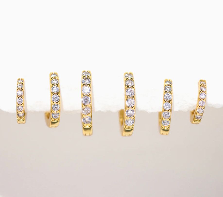 Walk of Fame Gold Hoop Set