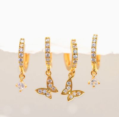 Fly With Me Gold Hoops