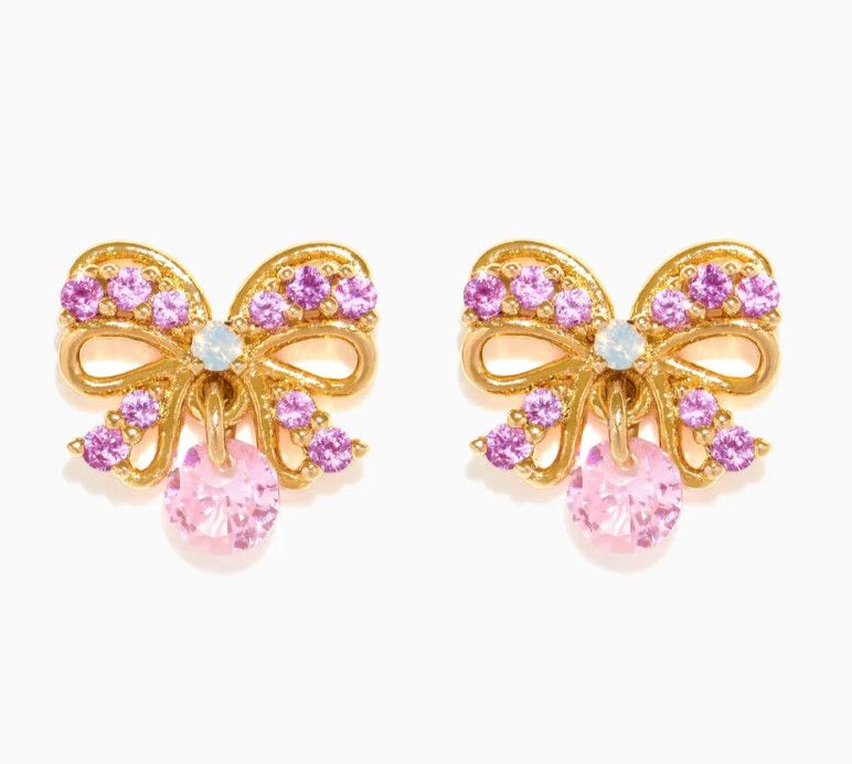Love Knot Bow Gold Earrings