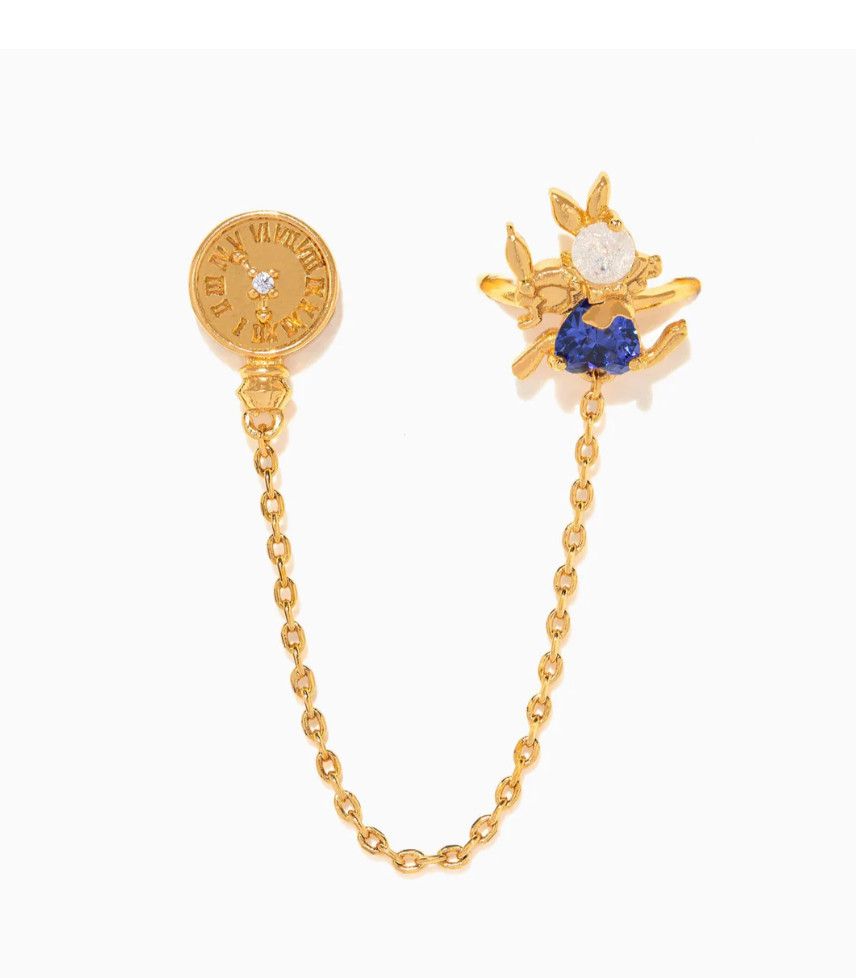 Disney Alice in Wonderland White Rabbit Earring and Cuff