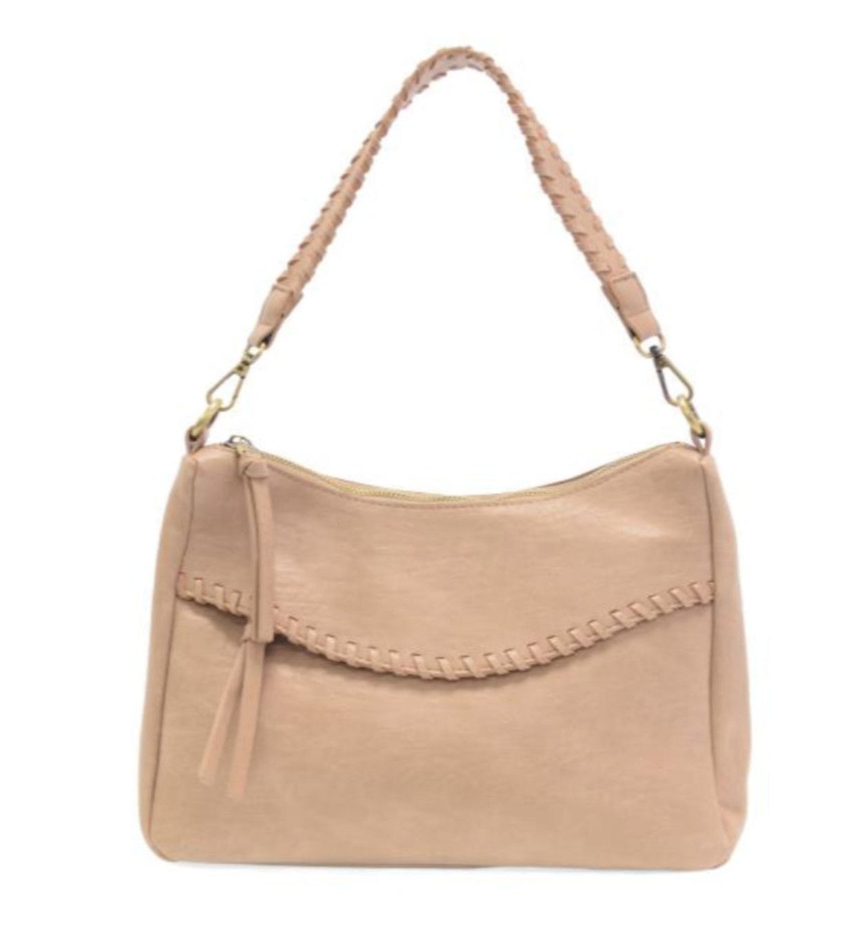 Cassidy Whipstitch Convertible Crossbody/Hobo, Color: Buff