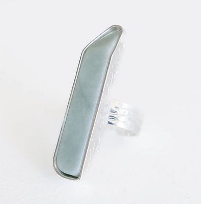 Verity Stunning Aquamarine Stone Slab Silver