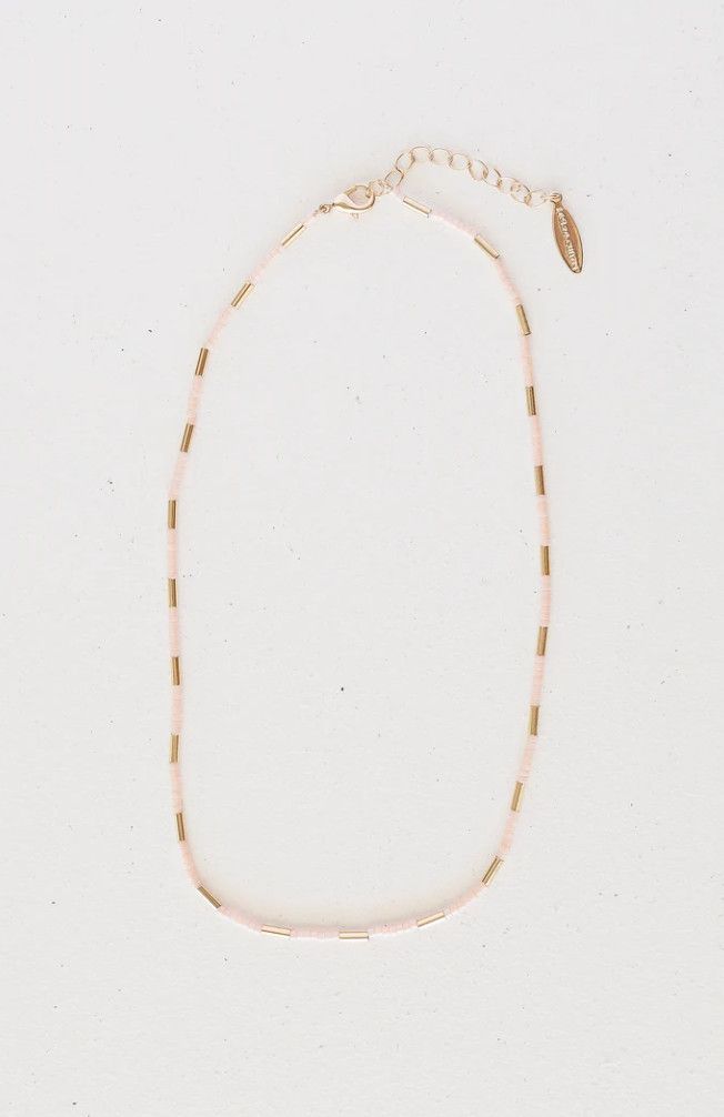 Meredith Beaded Pink and Silver Layering Necklace
