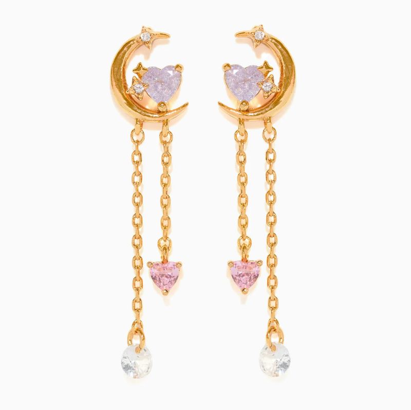 Cosmic Love Gold Dangle Earrings