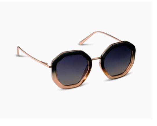 Solana Black &amp; Tan Polarized Sunglasses, Size: +0.00