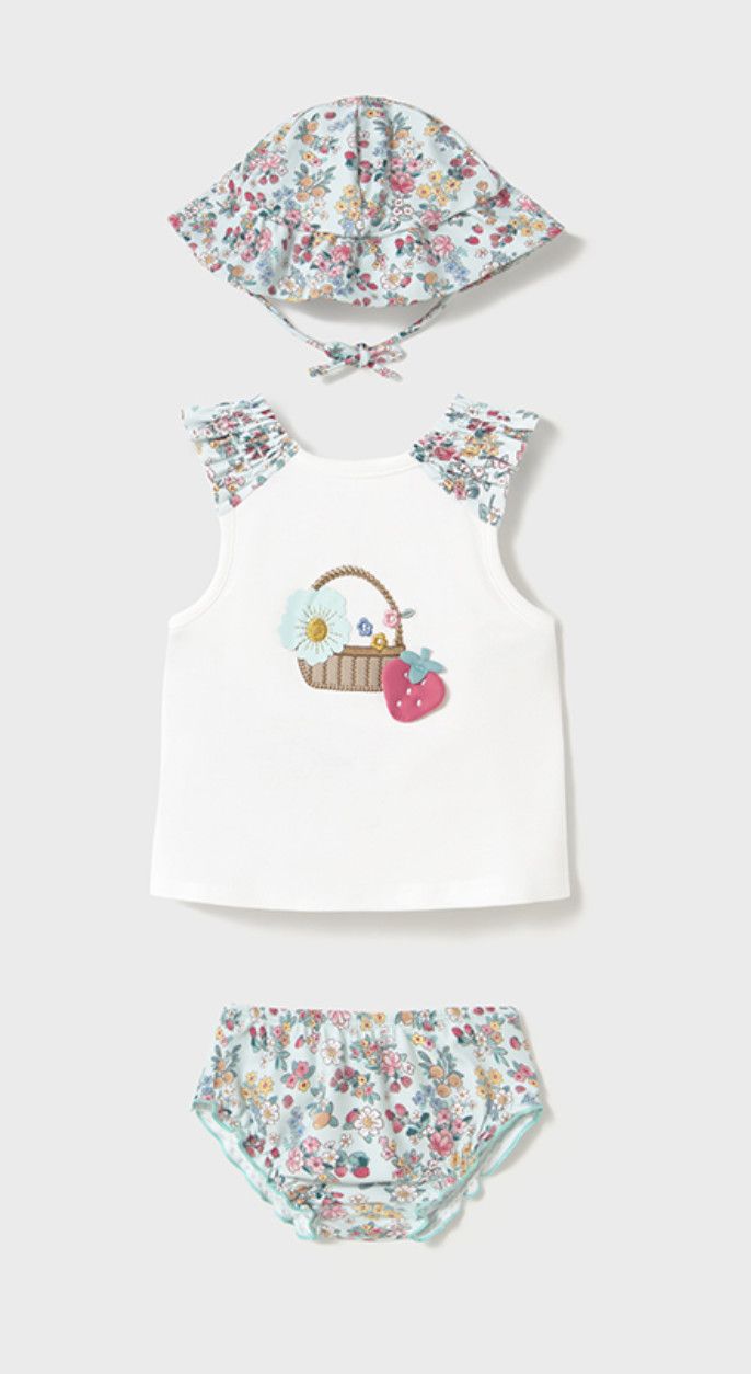 Jade Bathing Tankini &amp; Hat Set, Size: 1-2. 0-3m