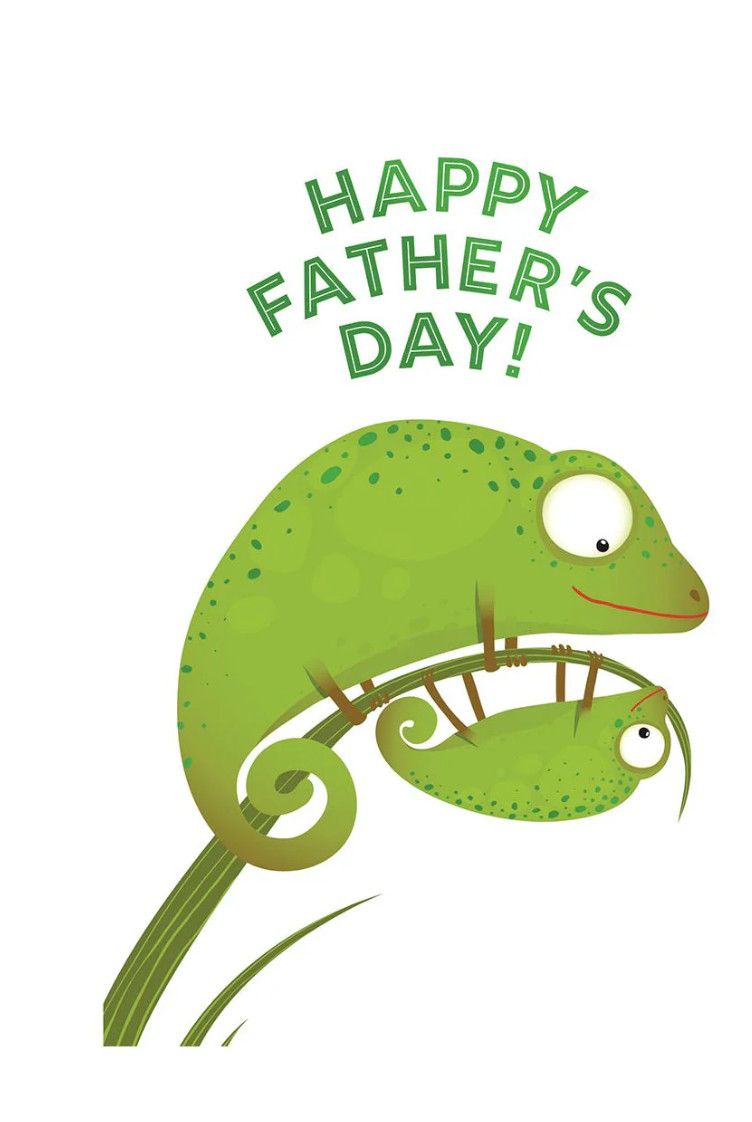 Father&#39;s Day Card, Style: Chameleons Father&#39;s Day Card