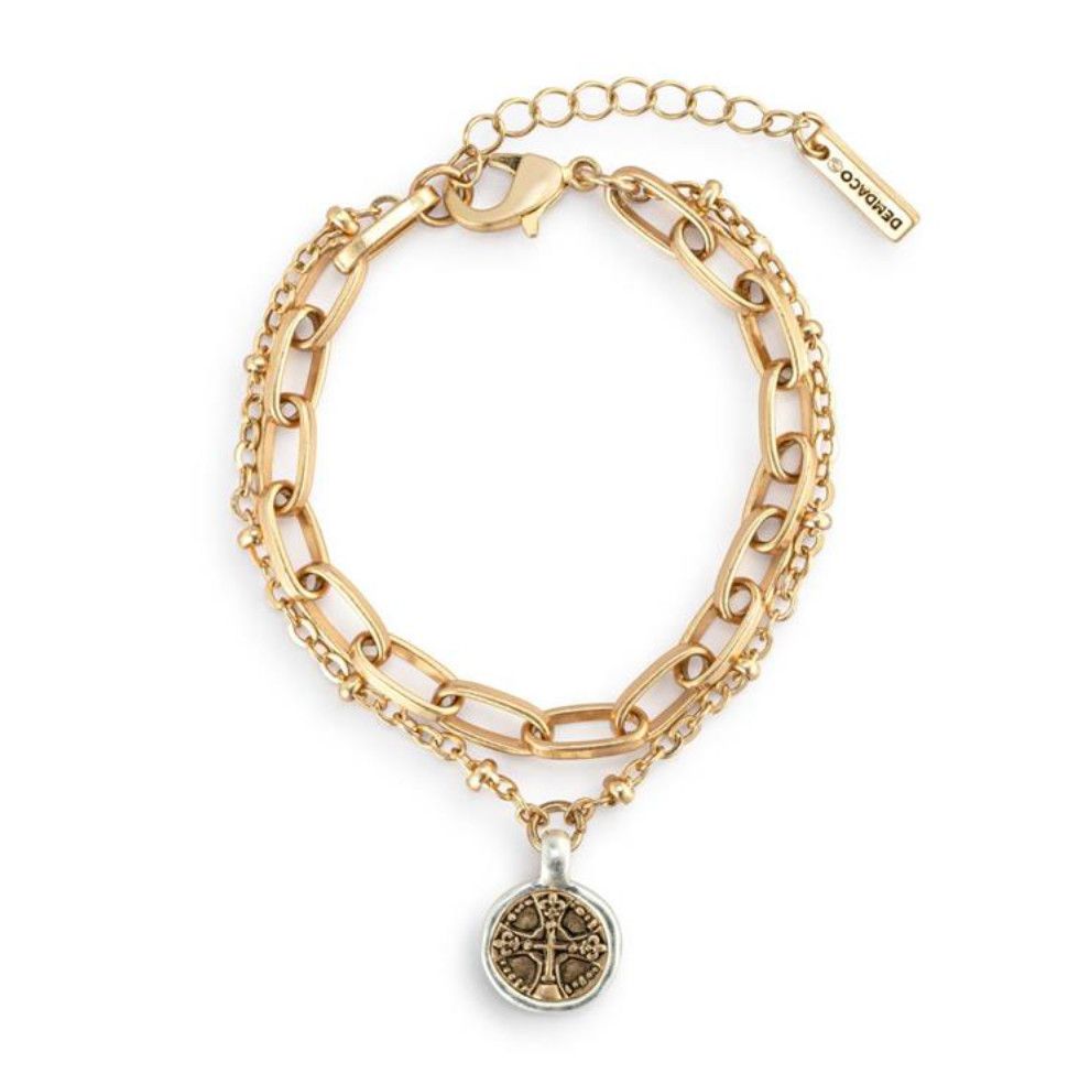 Wrapped In Prayer Gold Layer Bracelet 7in