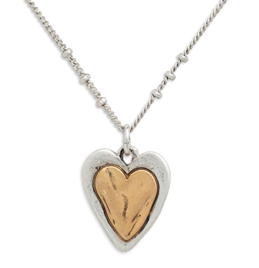 Guardian Angel Heart Necklace - 18in