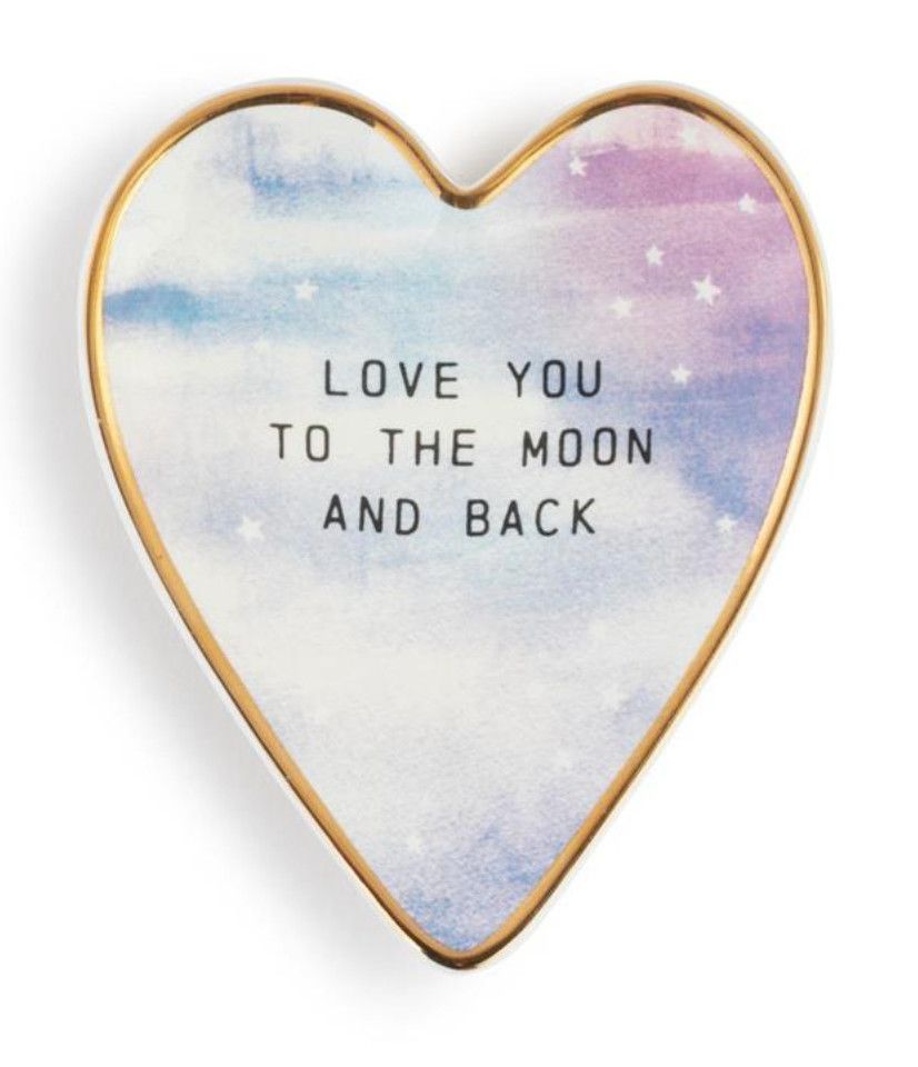 Moon &amp; Back Art Heart Trinket Dish