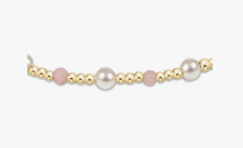 Pearl Sincerity 4mm Bead Bracelet, Color: Pink Opal