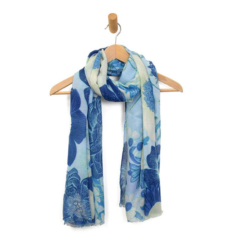 Spring Toadstool Scarf, Color: Blue