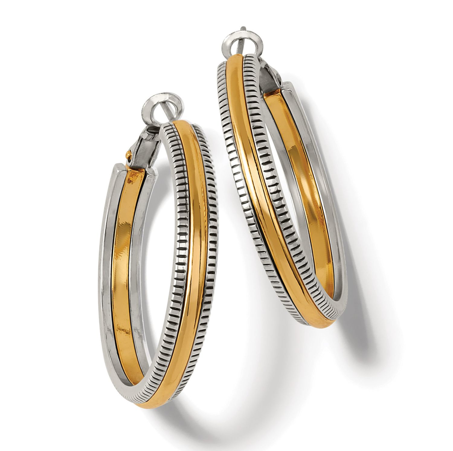 Interlok Noir Heirlom Hoop Earrings