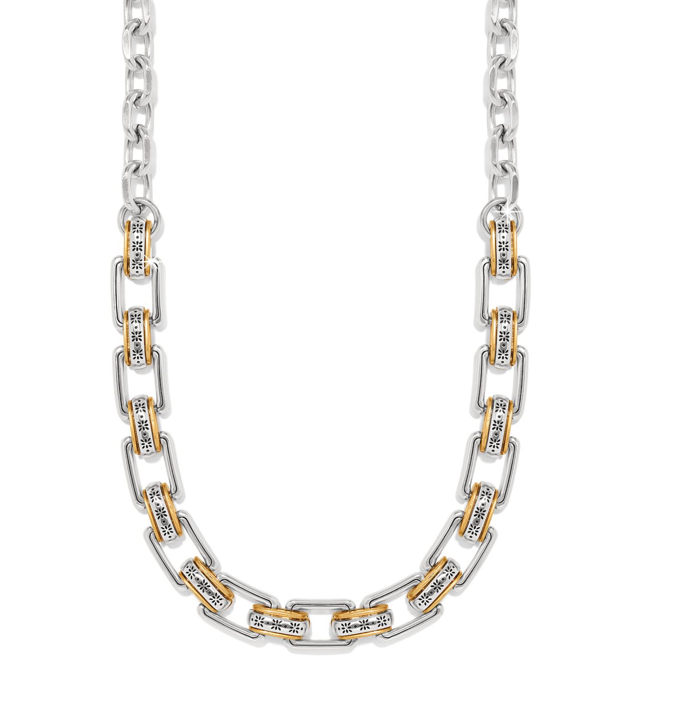 Mosaic Two Tone Links Necklace