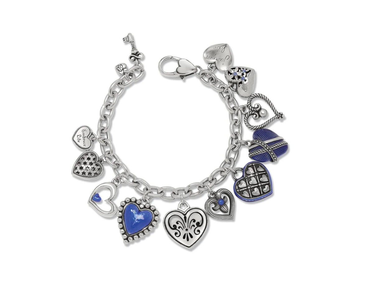 One Heart Link Charm Bracelet